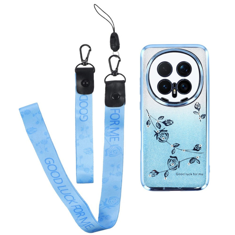 Coque Honor Magic 8 Pro Motif Floral et Cordons