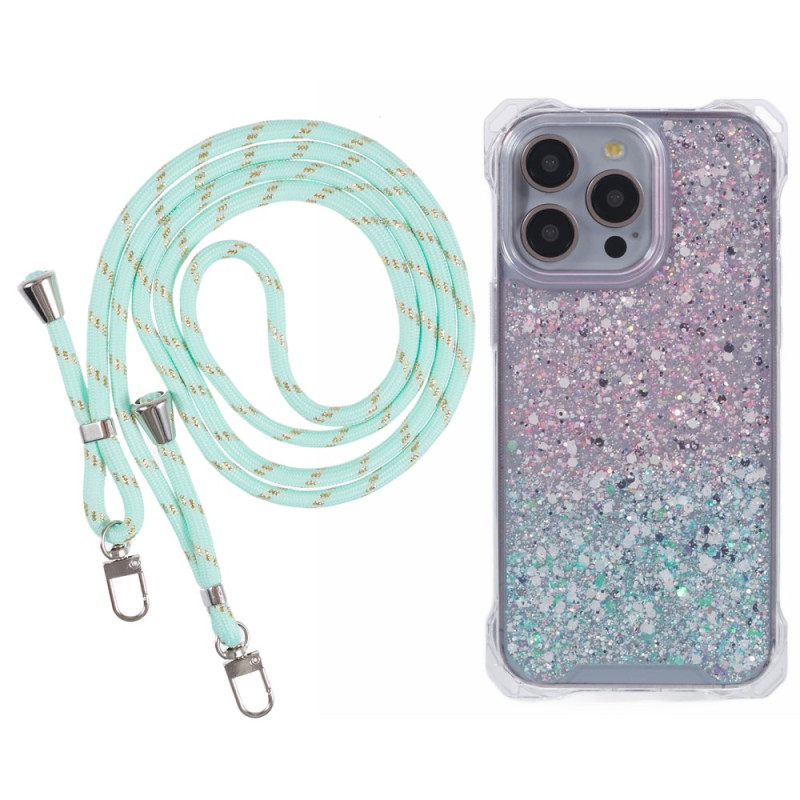 Coque à Cordon iPhone 13 Pro Paillettes