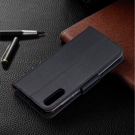 Housse Samsung Galaxy A70 Litchi Rabat Oblique Housse Samsung Galaxy A70 Litchi Rabat Oblique