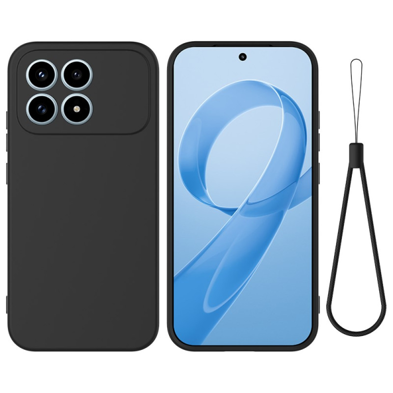 Coque Xiaomi Poco F8 Pro Silicone Liquide à Lanière