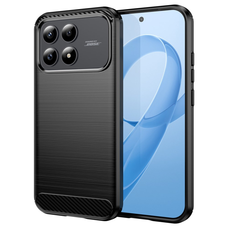 Coque Poco F8 Pro Fibre Carbone Brossée