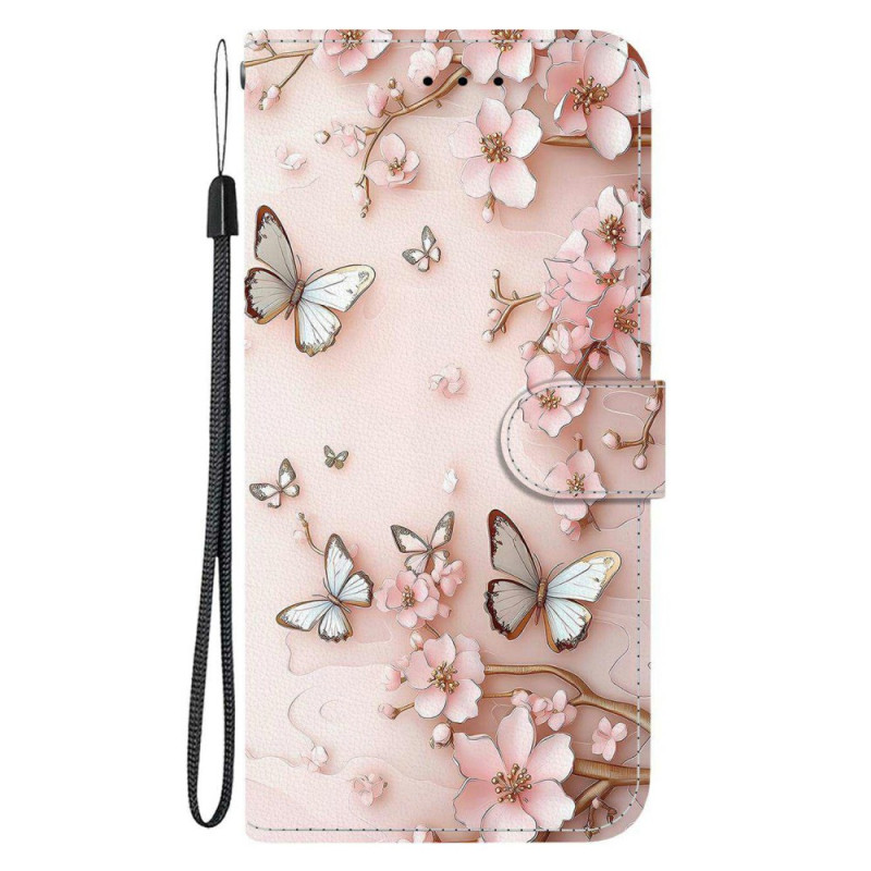 Housse Xiaomi Redmi Note 15 5G Papillons Roses