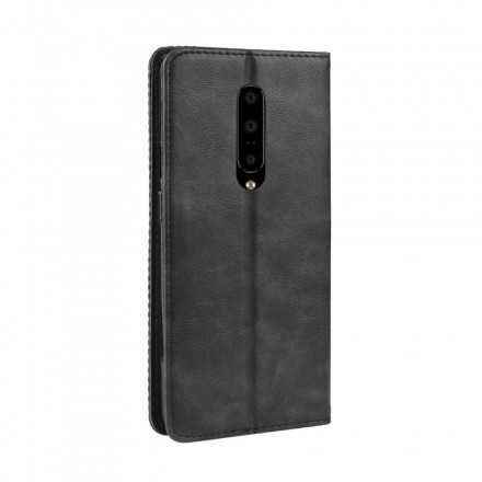 Flip Cover OnePlus 7 Pro Effet Cuir Vintage Stylisé Flip Cover OnePlus 7 Pro Effet Cuir Vintage Stylisé