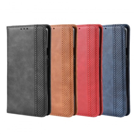 Flip Cover OnePlus 7 Pro Effet Cuir Vintage Stylisé Flip Cover OnePlus 7 Pro Effet Cuir Vintage Stylisé