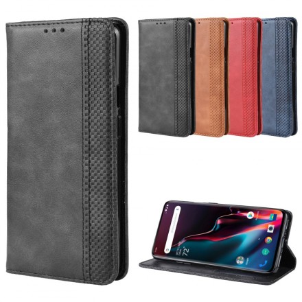 Flip Cover OnePlus 7 Pro Effet Cuir Vintage Stylisé Flip Cover OnePlus 7 Pro Effet Cuir Vintage Stylisé