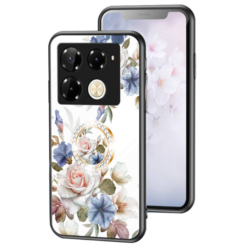 Coque Infinix Note 40 Pro 4G Verre Trempé Florale