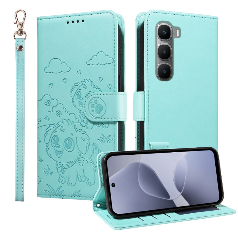 Housse Infinix Hot 60 Pro 4G Blocage RFID et Motif Chien