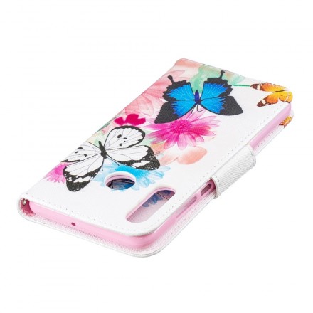 Housse Huawei P30 Lite Papillons et Fleurs Peints