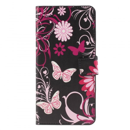 Housse Huawei P30 Lite Papillons et Fleurs