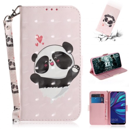 Housse Huawei P30 Lite Panda Love à Lanière Housse Huawei P30 Lite Panda Love à Lanière