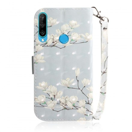 Housse Huawei P30 Lite Arbre en Fleurs à Lanière Housse Huawei P30 Lite Arbre en Fleurs à Lanière