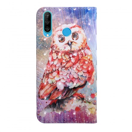 Housse Huawei P30 Lite Hibou le Peintre Housse Huawei P30 Lite Hibou le Peintre