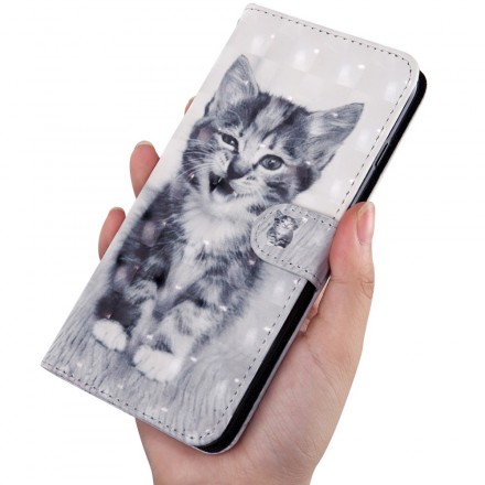 Housse Huawei P30 Lite Chat Noir et Blanc