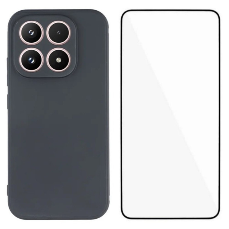 Coque Xiaomi 17 Silicone avec Protection Écran en Verre Trempé