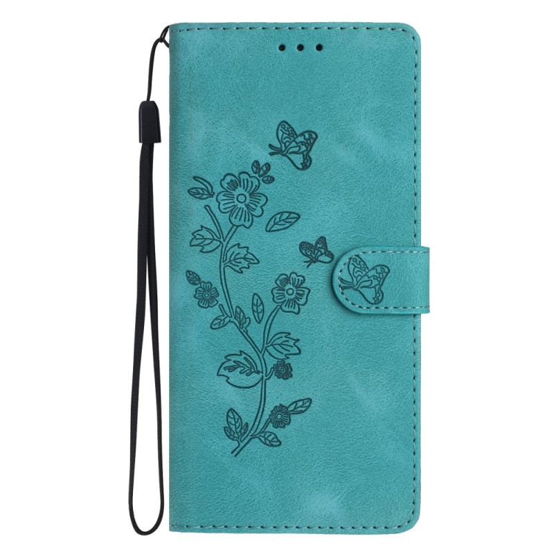 Housse Xiaomi 17 Pro Effet Daim Motif Floral