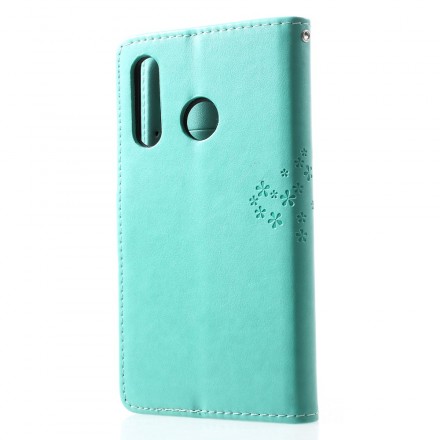 Housse Huawei P30 Lite Arbre et Hiboux à Lanière