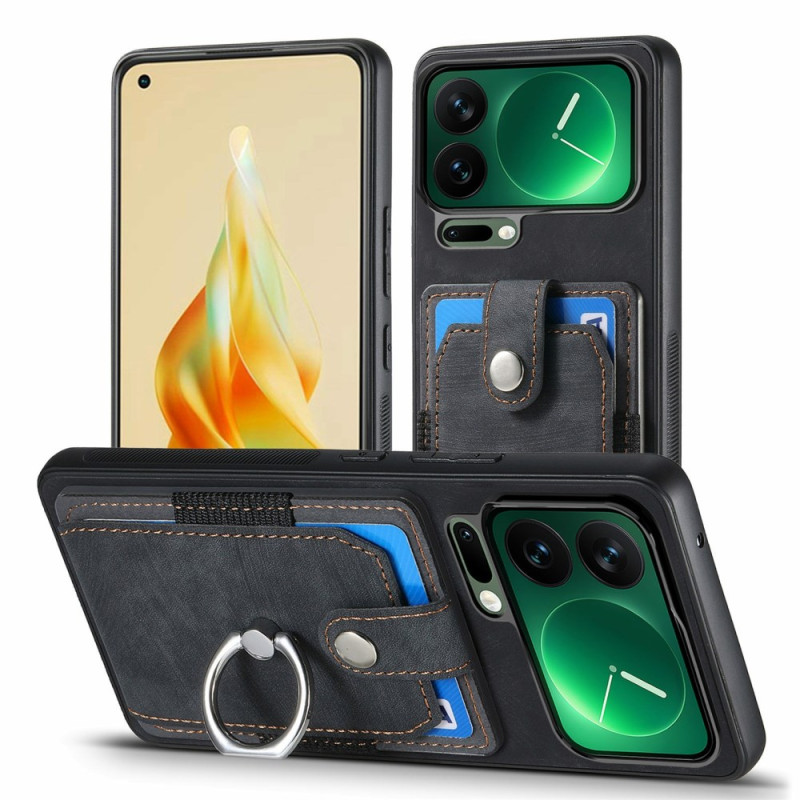 Coque Xiaomi 17 Pro Max Porte-Cartes et Anneau-Support