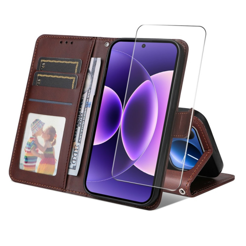 Housse Xiaomi 17 Pro Max Simili Cuir et Protecteur Écran