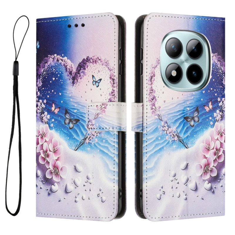 Housse Xiaomi Redmi Note 15 Pro 4G Papillon Cœur