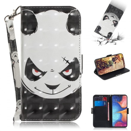 Housse Samsung Galaxy A20e Angry Panda à Lanière