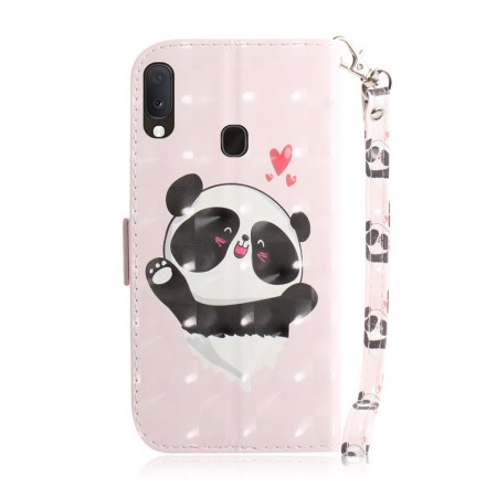Housse Samsung Galaxy A20e Panda Love à Lanière Housse Samsung Galaxy A20e Panda Love à Lanière