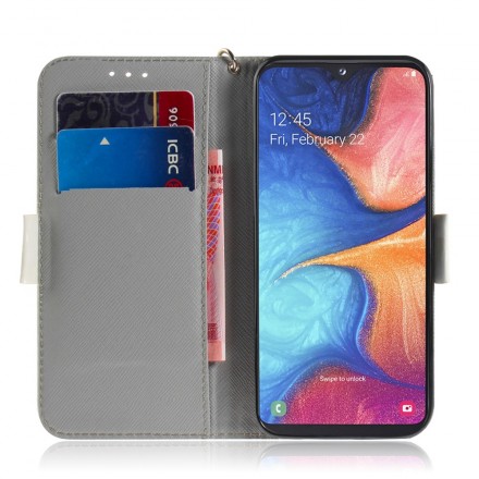 Housse Samsung Galaxy A20e Branche en Fleurs à Lanière Housse Samsung Galaxy A20e Branche en Fleurs à Lanière