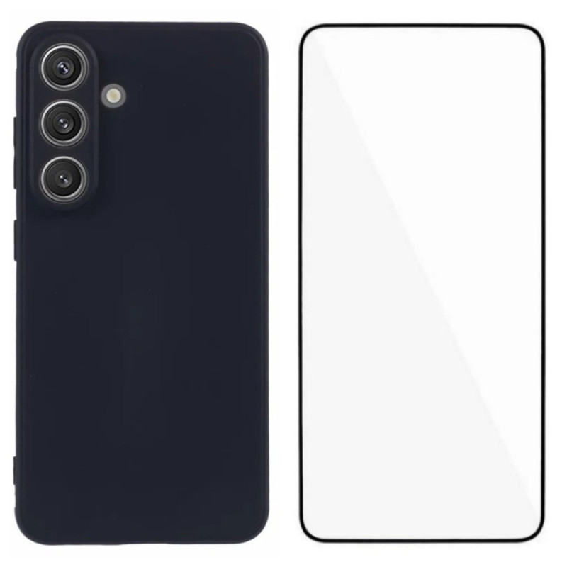 Coque Samsung Galaxy S26 Silicone avec Protecteur Écran en Verre Trempé