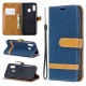 Housse Samsung Galaxy A20e Tissu et Effet Cuir à Lanière Housse Samsung Galaxy A20e Tissu et Effet Cuir à Lanière