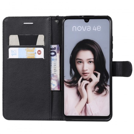 Housse Huawei P30 Lite Effet Cuir à Lanière Housse Huawei P30 Lite Effet Cuir à Lanière