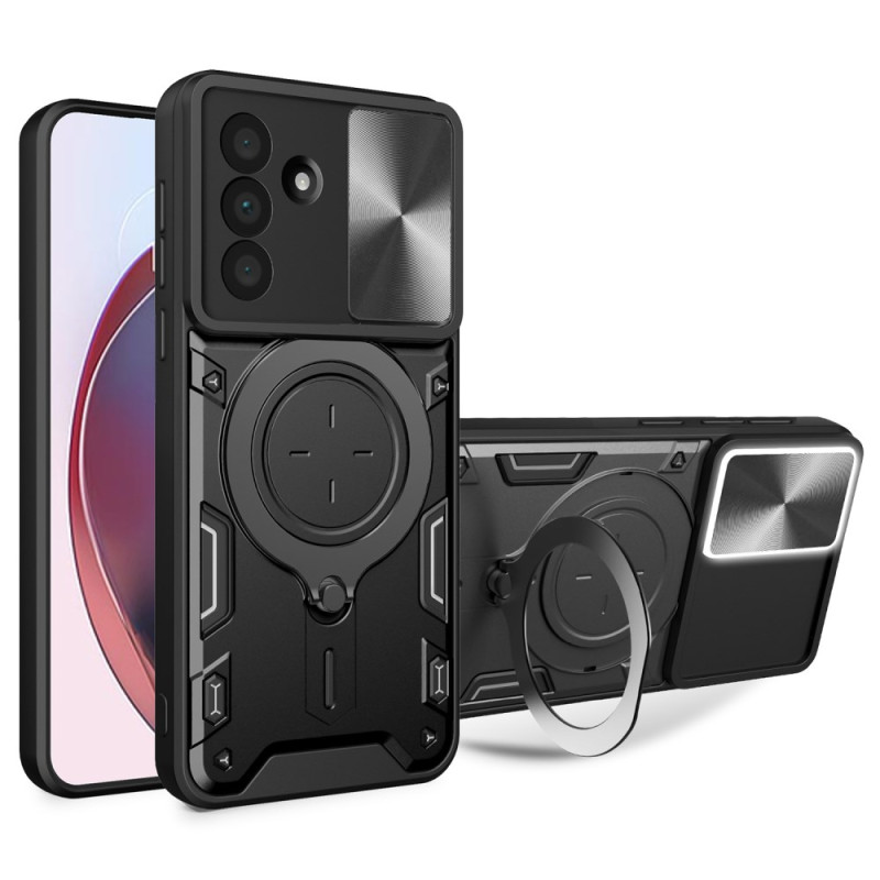 Coque Samsung Galaxy A57 5G Support Magnétique et Protection Caméra Coulissante