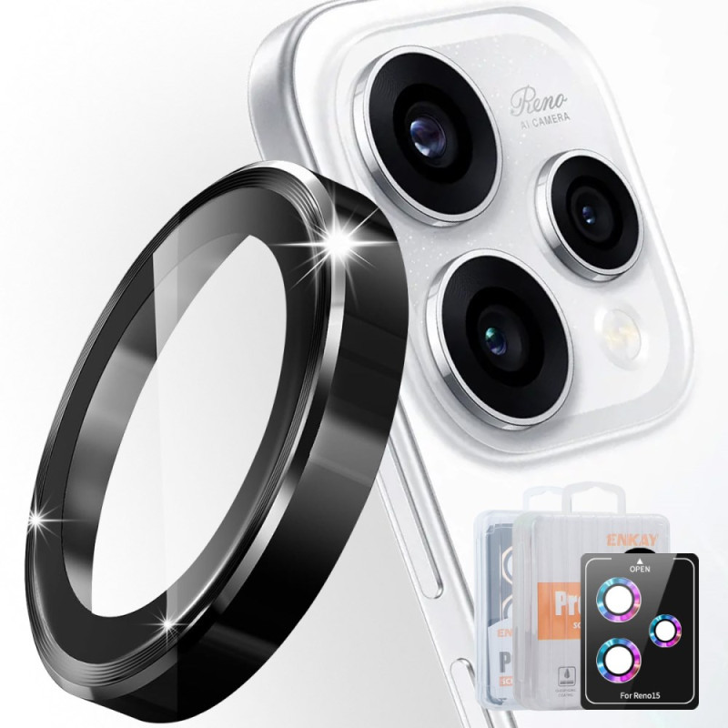 Protection en Verre Trempé pour Oppo Reno 15 5G (anneaux métalliques)