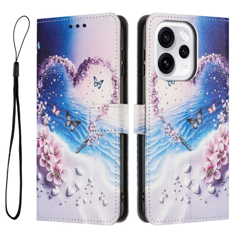 Housse Oppo Reno 15 Pro 5G Papillon Cœur