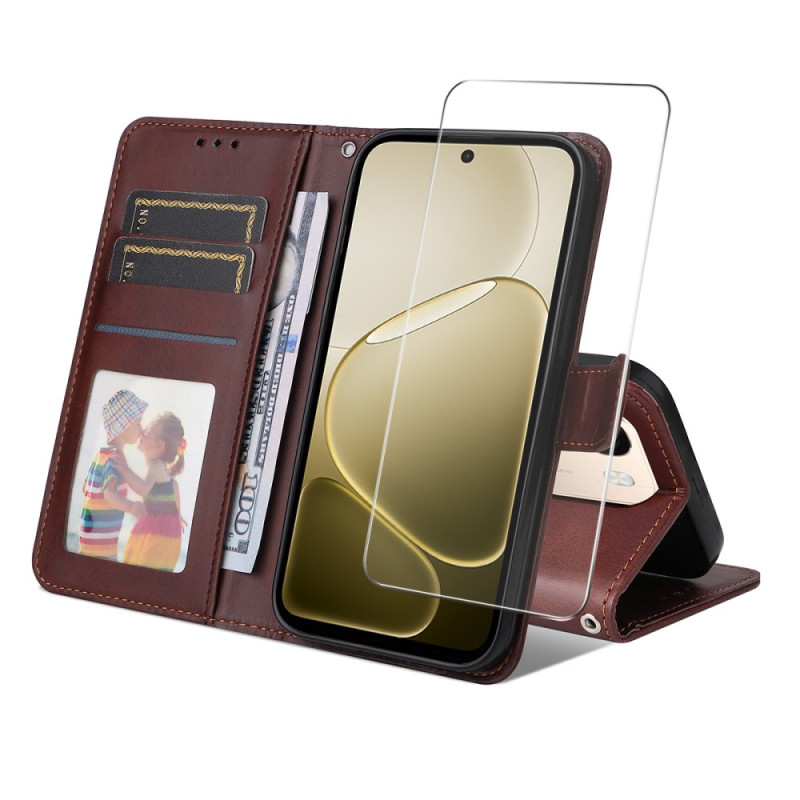 Housse Oppo A6 Pro 5G / 4G Simili Cuir avec Protecteur Écran