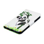 Housse Samsung Galaxy A10 Panda Sur Le Bambou