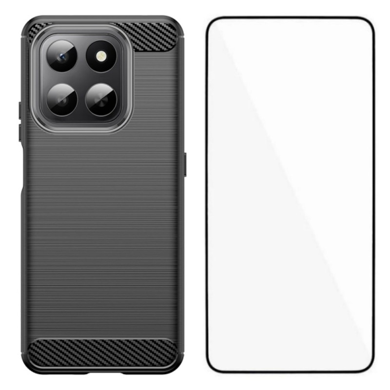 Coque Honor 400 Smart 5G / 4G / X7d 4G Fibre Carbone avec Protecteur Écran