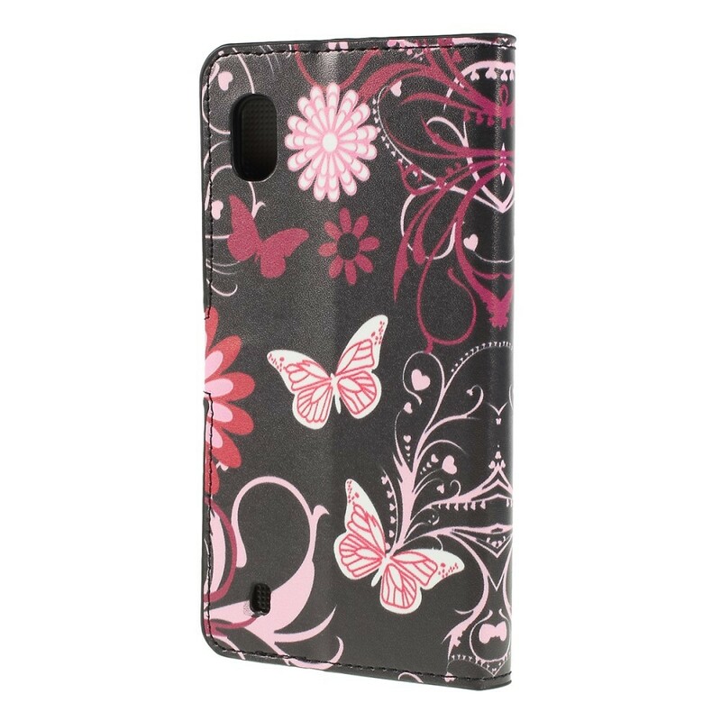 Housse Samsung Galaxy A10 Papillons et Fleurs