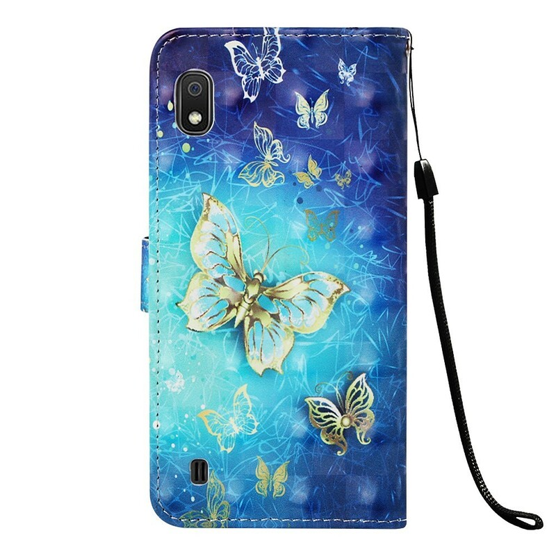 Housse Samsung Galaxy A10 Papillons Dorés Housse Samsung Galaxy A10 Papillons Dorés