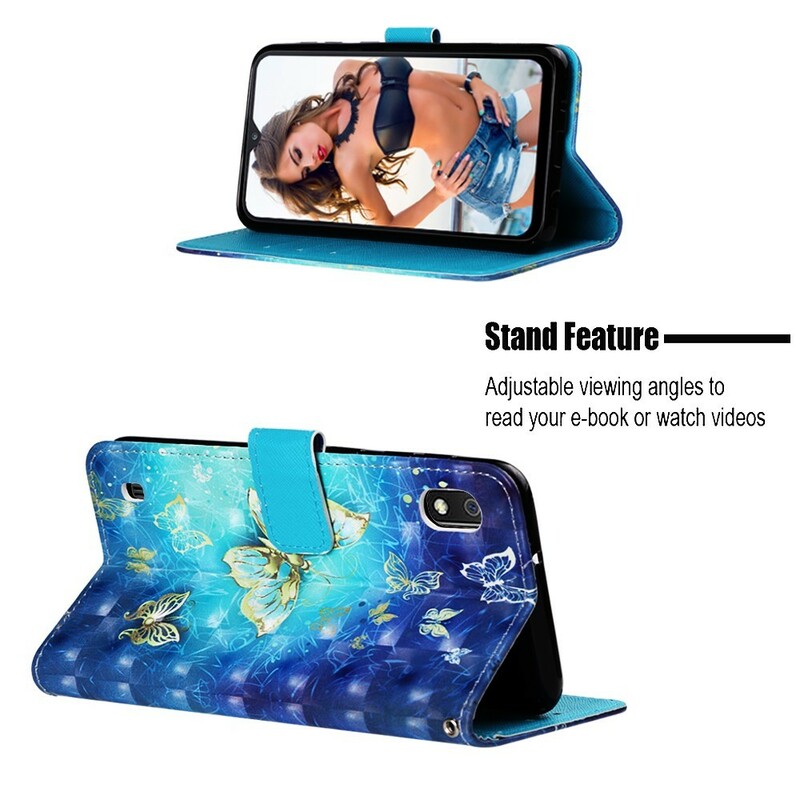 Housse Samsung Galaxy A10 Papillons Dorés Housse Samsung Galaxy A10 Papillons Dorés