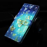 Housse Samsung Galaxy A10 Papillons Dorés Housse Samsung Galaxy A10 Papillons Dorés