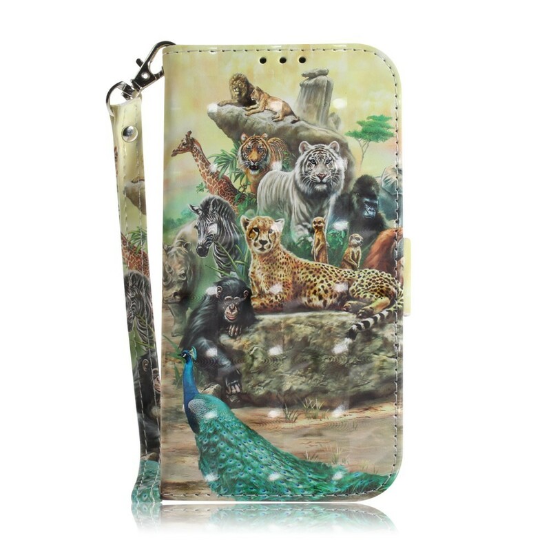 Housse Huawei P Smart Z Animaux Safari à Lanière Housse Huawei P Smart Z Animaux Safari à Lanière