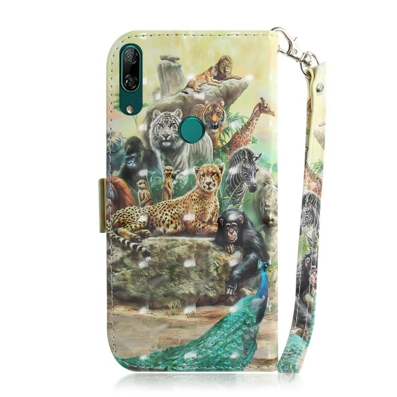 Housse Huawei P Smart Z Animaux Safari à Lanière Housse Huawei P Smart Z Animaux Safari à Lanière