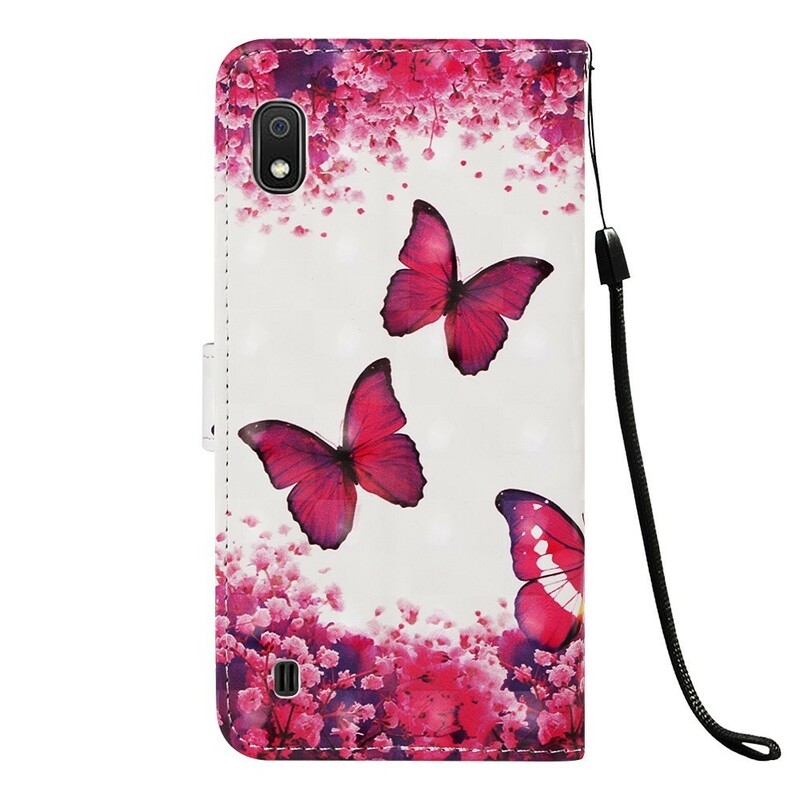 Housse Samsung Galaxy A10 Papillons Rouges Housse Samsung Galaxy A10 Papillons Rouges