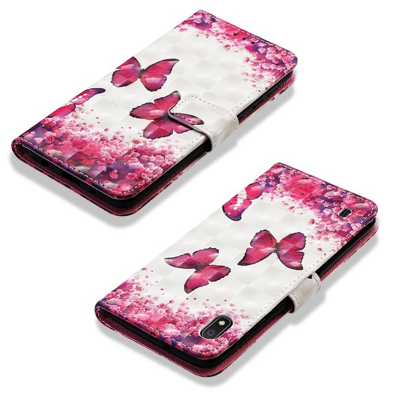 Housse Samsung Galaxy A10 Papillons Rouges Housse Samsung Galaxy A10 Papillons Rouges