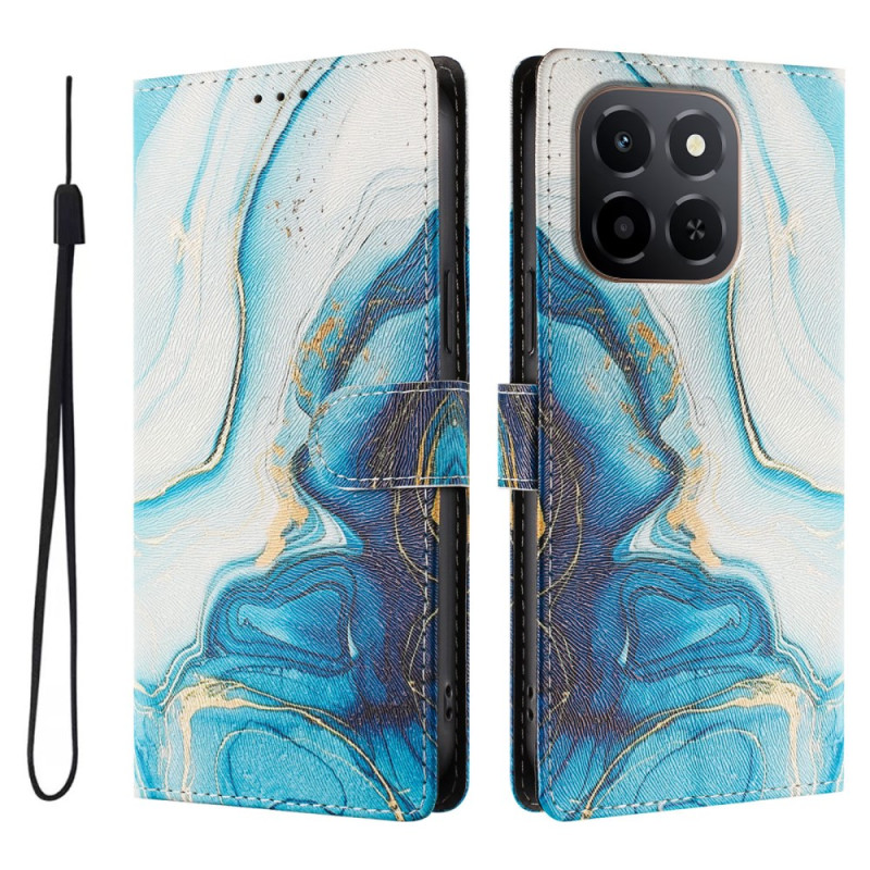 Housse Honor X6c 4G / X5b / X5b Plus Marbre Bleu