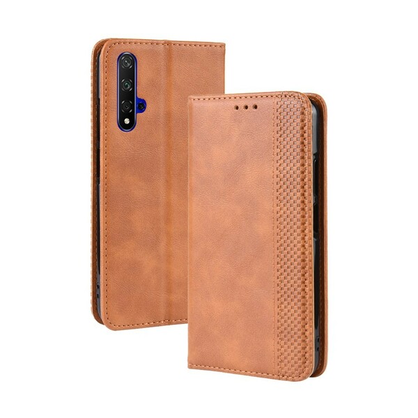 Flip Cover Honor 20 Effet Cuir Vintage Stylisé