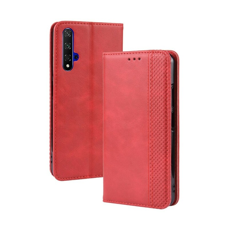 Flip Cover Honor 20 Effet Cuir Vintage Stylisé Flip Cover Honor 20 Effet Cuir Vintage Stylisé
