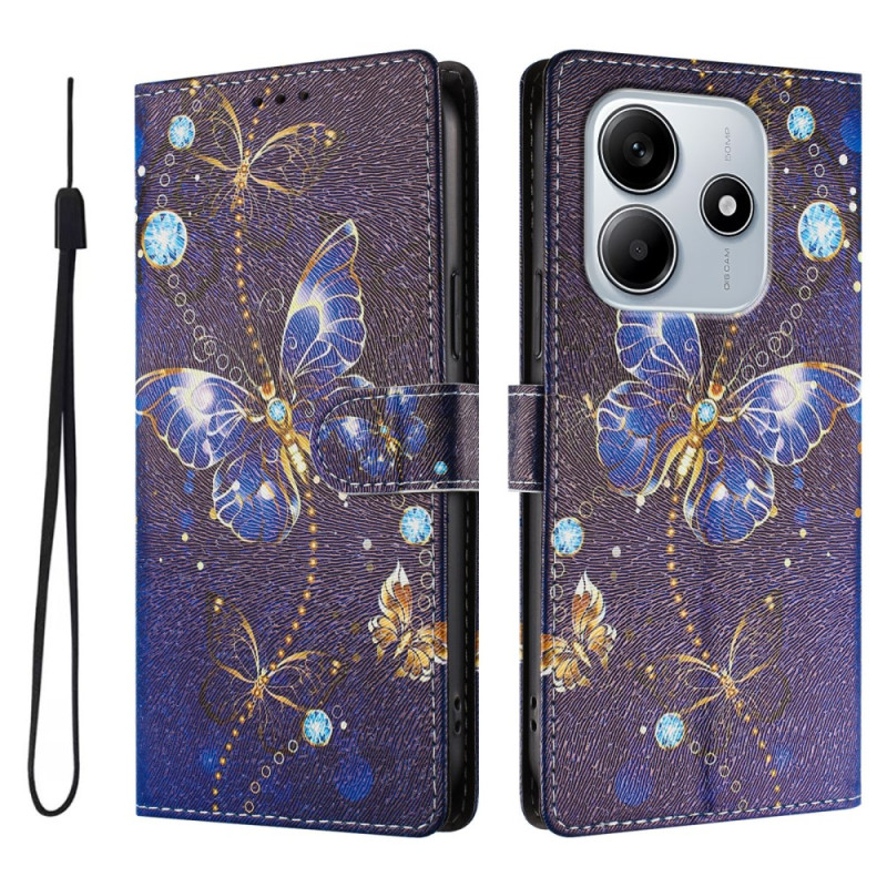 Housse Xiaomi Redmi Note 14 5G / Poco M7 Pro 5G Papillons Précieux