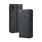 Flip Cover iSamsung Galaxy A10 Effet Cuir Vintage Stylisé Flip Cover iSamsung Galaxy A10 Effet Cuir Vintage Stylisé