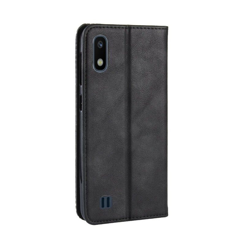 Flip Cover iSamsung Galaxy A10 Effet Cuir Vintage Stylisé Flip Cover iSamsung Galaxy A10 Effet Cuir Vintage Stylisé