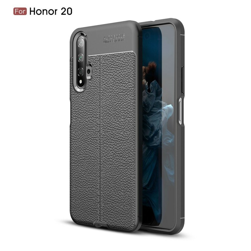 Coque Honor 20 Effet Cuir Litchi Double Line Coque Honor 20 Effet Cuir Litchi Double Line
